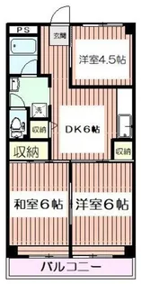 パークハイツ岡野【4階】の間取り