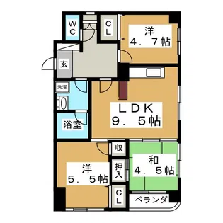 八乙女148ビル【4階】の間取り