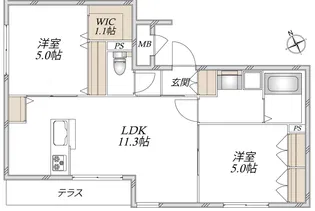 (仮称)新座市東北メゾン【1階】の間取り