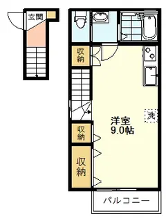 コーポハイブリッジV【2階】の間取り