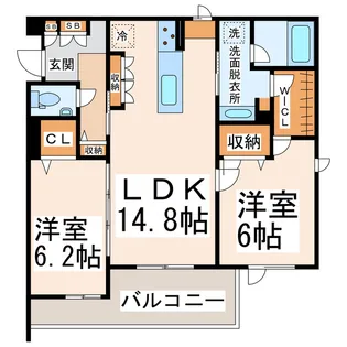 ムライチ・ガーデン花立【2階】の間取り