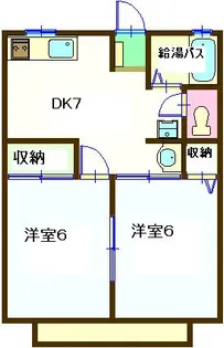 シテイハイム姉ヶ崎【2階】の間取り