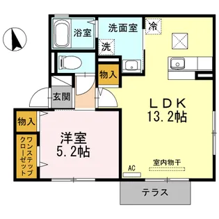 アマービレ恵美坂【1階】の間取り
