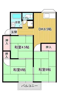 ハイツ住吉A【2階】の間取り