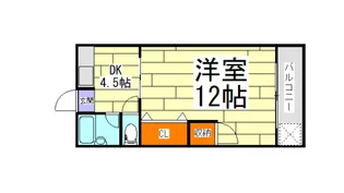 大阪府大阪市城東区蒲生1【マンション】の間取り