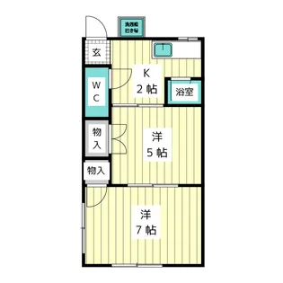大西コーポ【2階】の間取り