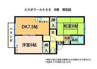 2DKの間取り画像
