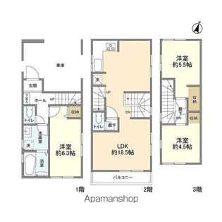 東京都東大和市南街2【一戸建】の間取り