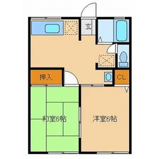 シティハイム ウィング【2階】の間取り