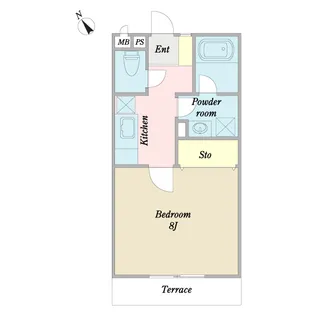 リバーサイド B【1階】の間取り