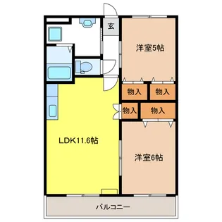 オリンピア E【3階】の間取り