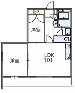 レオパレスはなみずき弐番館(11415)【2階】の間取り