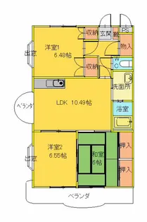 グランヴィルSIMOTURU【1階】の間取り