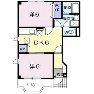 広島県三原市中之町6【アパート】の間取り