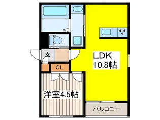 メゾン・ド・シャルム【1階】の間取り