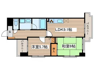 エルグランデ栄【7階】の間取り