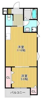 1LDKの間取り画像