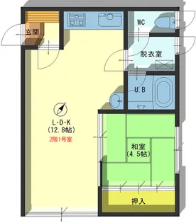 サルビアハイツ【2階】の間取り