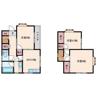 徳島県徳島市南沖洲1【一戸建】の間取り