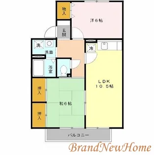 プランドール花田【2階】の間取り