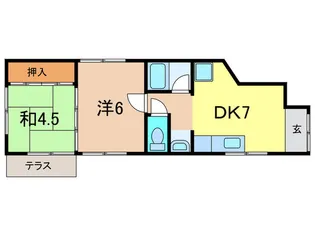 桜谷ハイム320の間取り