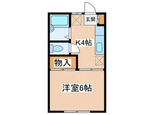 大川荘 B棟【1階】の間取り