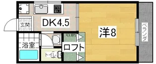コーポ若木【1階】の間取り