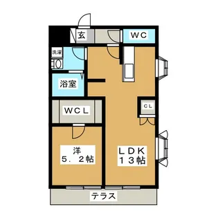 アルプ戸塚【1階】の間取り