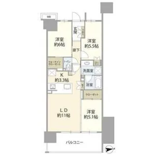 ルネ南砂町リバーフィール【12階】の間取り