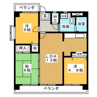 ルーミー22【5階】の間取り