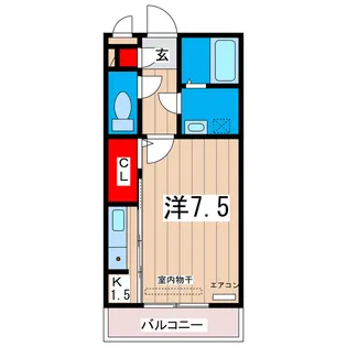 1Kの間取り画像