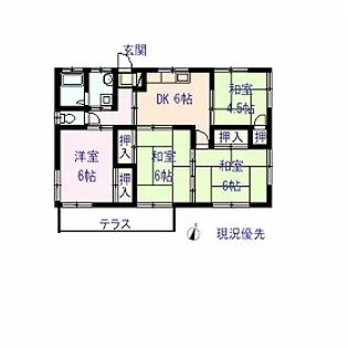 熊本県熊本市中央区帯山6【一戸建】の間取り