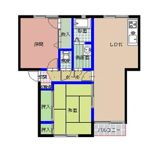 ドルフケルン B棟【1階】の間取り