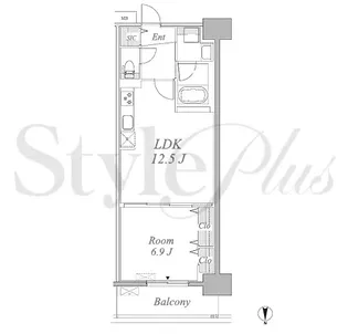 グランセジュール大国町【13階】の間取り