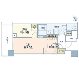 ザ・タワー横浜北仲【35階】の間取り