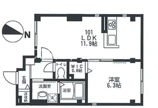 東京都大田区北千束2【マンション】の間取り