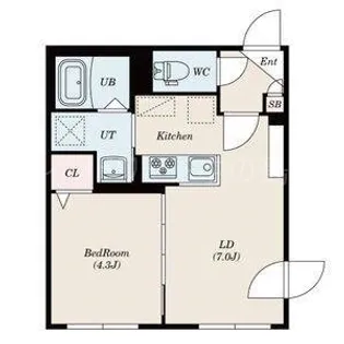 クレスト白石中央【4階】の間取り