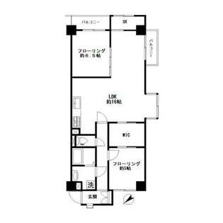 加賀町グリーンハイツ【3階】の間取り