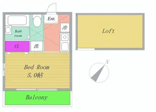 1Kの間取り画像