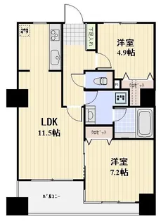 パークテラス恵比寿【8階】の間取り