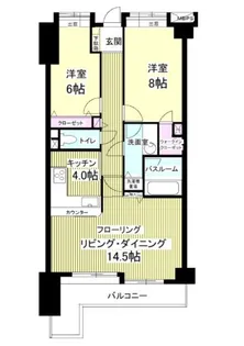 東京都港区赤坂8【マンション】の間取り