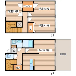 宮城県仙台市太白区四郎丸字吹上【一戸建】の間取り