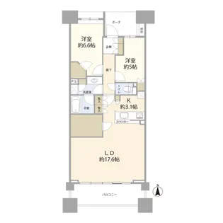 クラッシィハウス辻堂(020851)【5階】の間取り