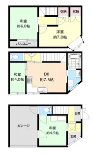 大阪府門真市石原町【一戸建】の間取り