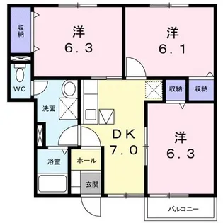 プロムナード 壱番館【1階】の間取り
