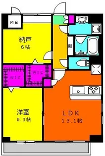 ラ・グルナード【10階】の間取り