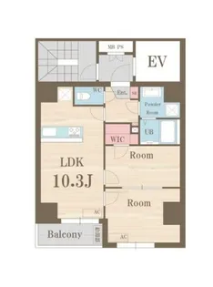 Latias京橋【2階】の間取り