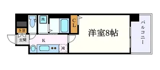 リアライズ記念橋【4階】の間取り