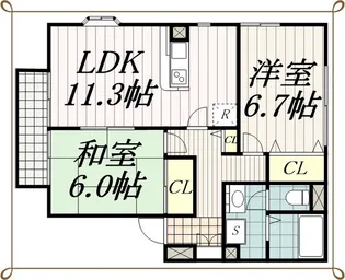 パレアージュC【2階】の間取り