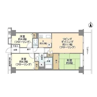 エステ・スクエア我孫子【4階】の間取り